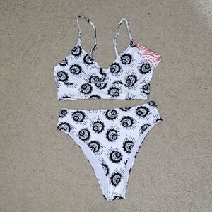 Bikini Set With Sun & Moon Pattern